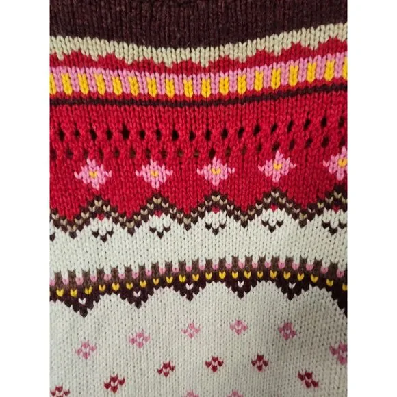 Abercrombie & Fitch Lambswool Blend Fair Isle Sweater Medium - Picture 4 of 12